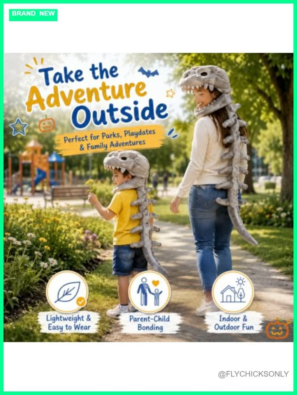 Kids Dinosaur Skeleton Halloween Costume Plush Onesie Pull-On